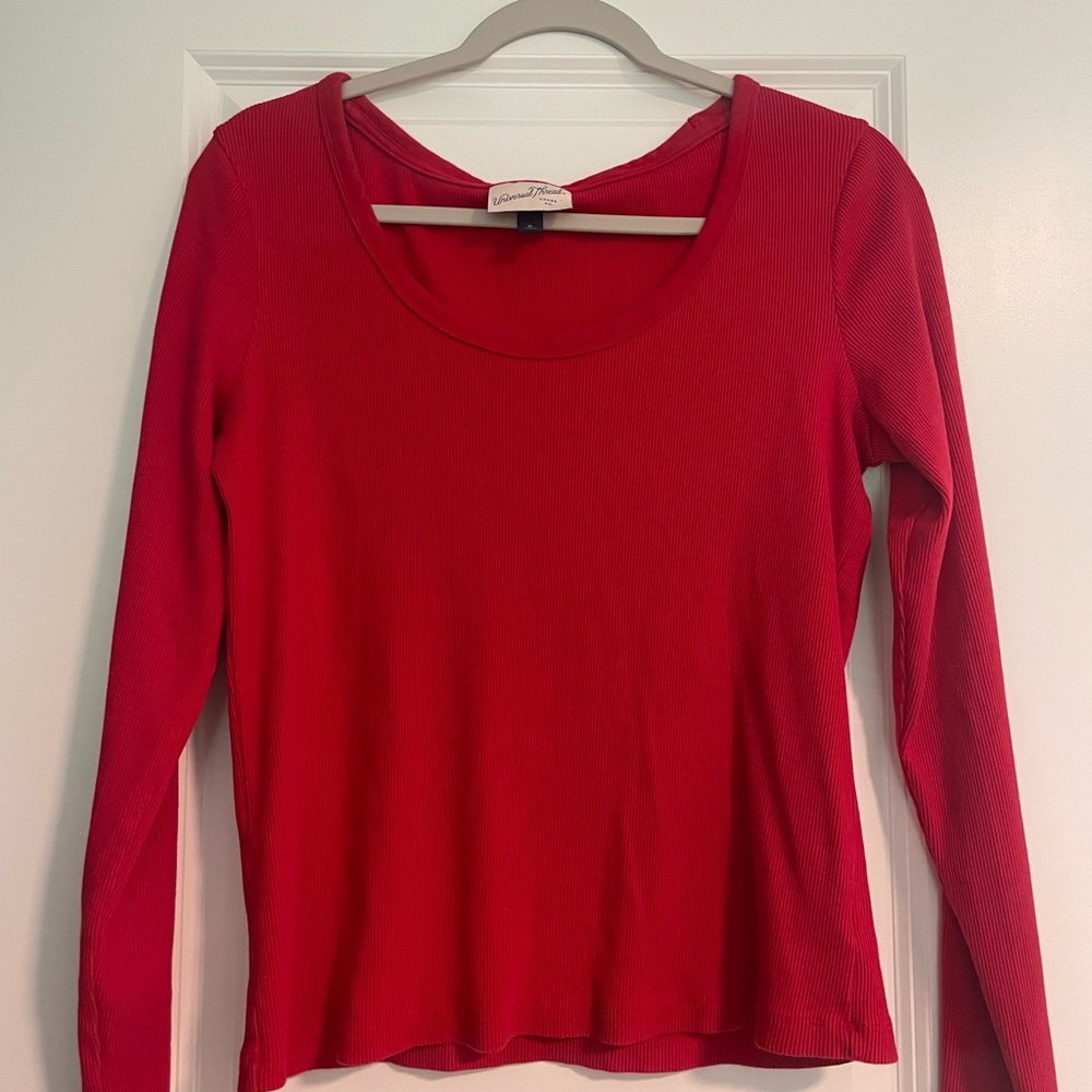 Universal Thread Vibrant Red Scoop Neck Blouse